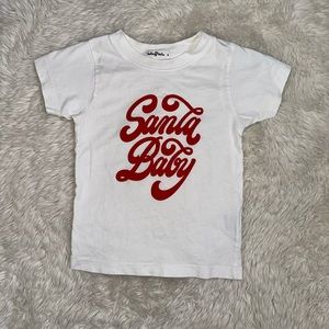 The bee and the fox Santa baby graphic tee shirt